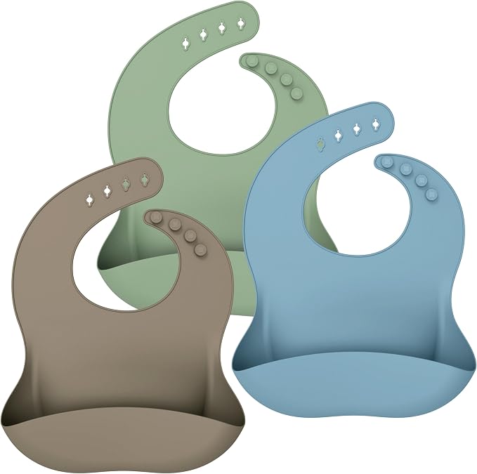Cuddle Campus Set of 3 Silicone Bibs by CuddleCampus