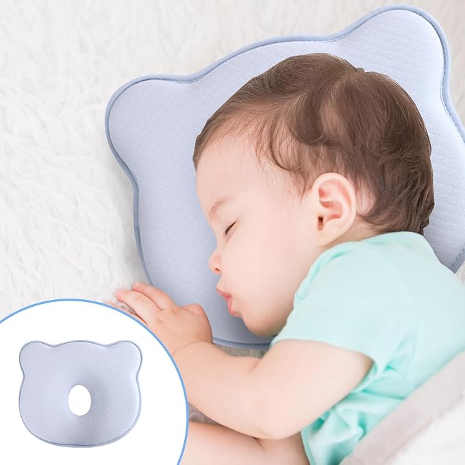 Memory Foam Baby Pillow, Cute Cartoon Bear Soft and Cozy Pillow, Breathable - Image 6