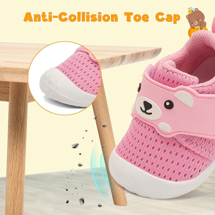 FEETCITY Baby Walking Shoes Wide Baby Shoes Boys Girls Infant Sneakers Crib - Image 5