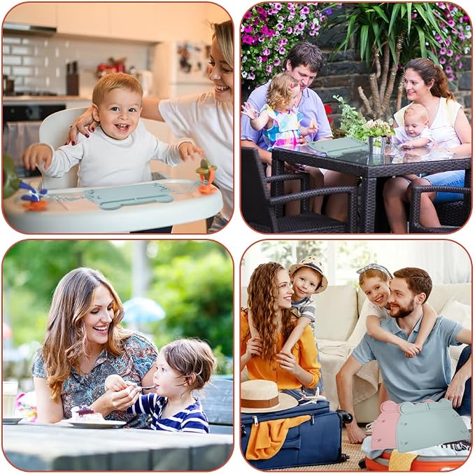 Picowe 2 Pack Silicone Suction Placemats - Image 7