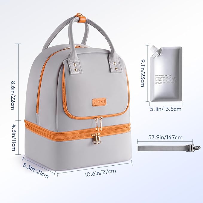 NCVI Breast Pump Bag for Spectra S1/S2, Breast Milk Cooler Travel Bag - Image 9