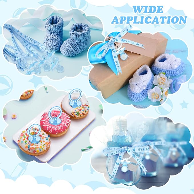 Chengu 100 Pcs Baby Shower Pacifiers Necklace, Acrylic Pacifiers Necklace Party - Image 5