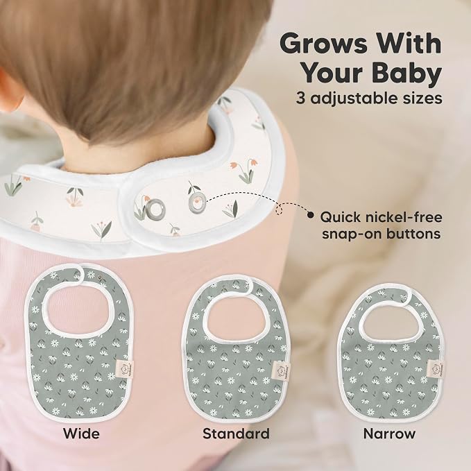 8-Pack Organic Baby Bibs for Boys, Girls - Image 4