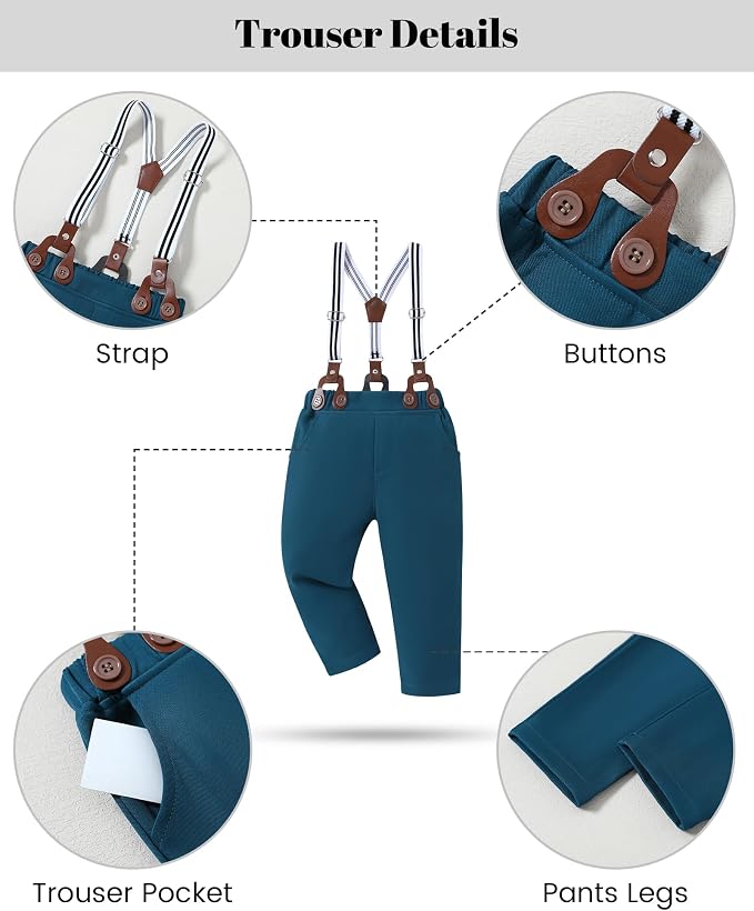 nilikastta Boy Suit Toddler Boy Outfit Boy Dress Shirt - Image 5