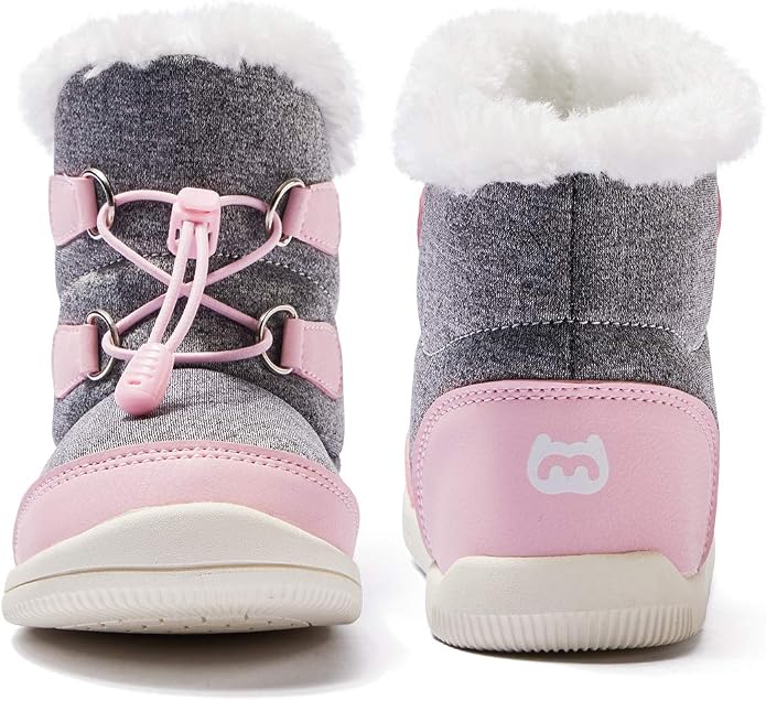 BMCiTYBM Toddler Baby Snow Boots Winter Shoes Boys Girls Cold Weather Baby Faux - Image 5
