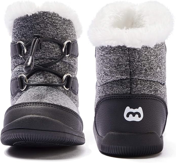 BMCiTYBM Toddler Baby Snow Boots Winter Shoes Boys Girls Cold Weather Baby Faux - Image 5