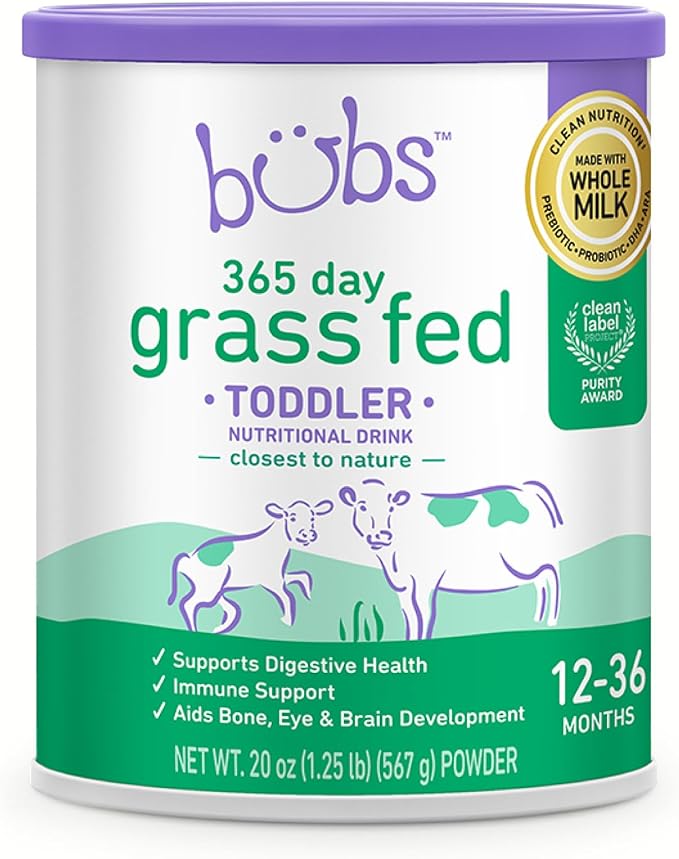 Bubs 365 Grass Fed Toddler Nutritional Drink, Non-GMO Whole Milk-Based Formula by AussieBubs