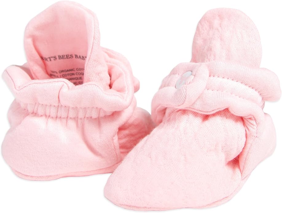 Burt's Bees Baby Unisex Booties Organic Cotton Newborn Essentials Shoes by BurtsBeesBaby