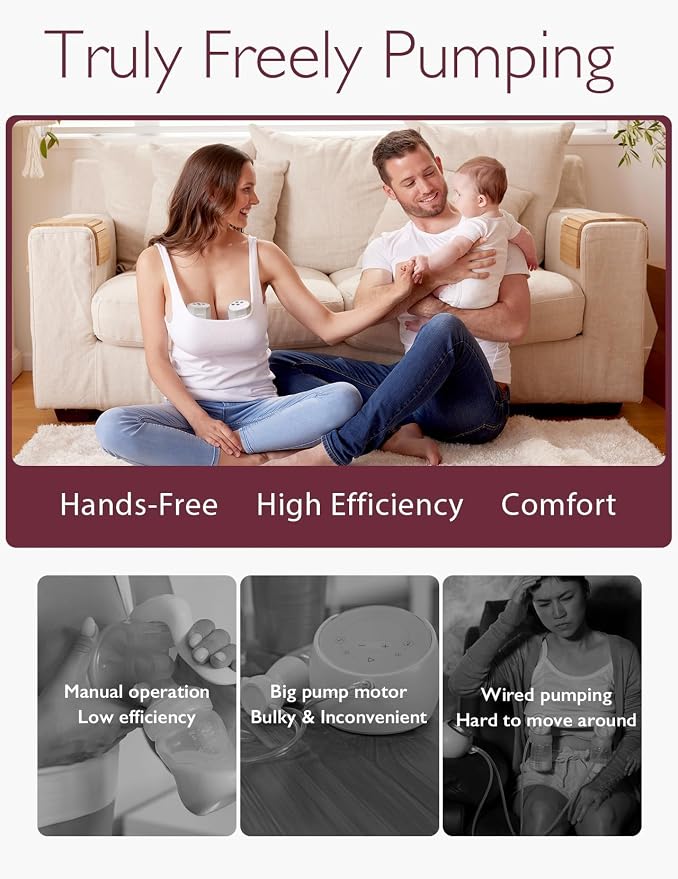 Momcozy Hands-Free Breast Pump S12 Pro, Wearable & Portable Pump - Image 2