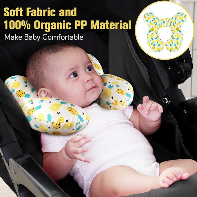 KAKIBLIN Baby Travel Pillow, Upgraded Baby Neck Pillows - Image 2
