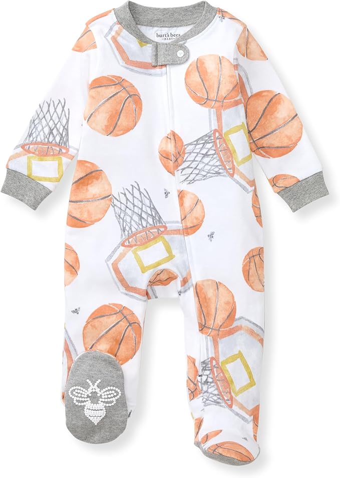Burt’s Bees Baby Boys' One-Piece Sleep and Play 100% Organic Cotton PJs by BurtsBeesBaby