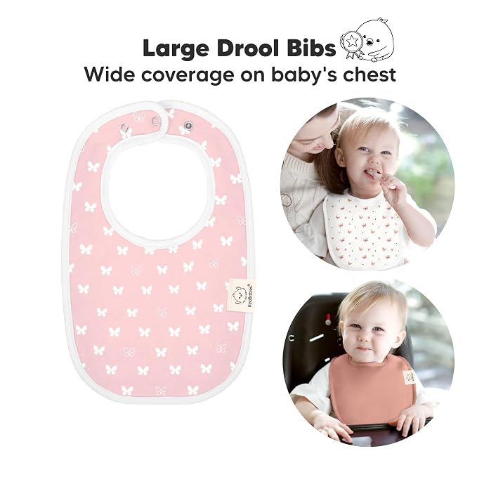 8-Pack Organic Baby Bibs for Boys, Girls - Image 2