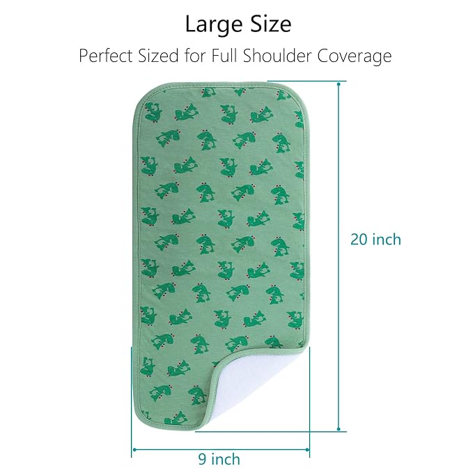 Hakochia Burp Cloths for Baby Boy & Girl Organic Cotton Large Unisex Burp - Image 4