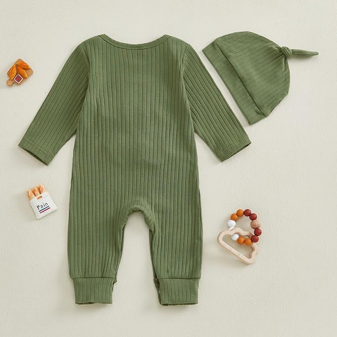Fernvia Newborn Baby Boy Clothes Letters Print Bodysuit 3 6 9 12 18 Months Long - Image 3