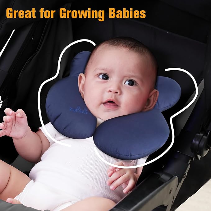 KAKIBLIN Baby Travel Pillow, Infant Head and Neck Support Pillow - Image 4