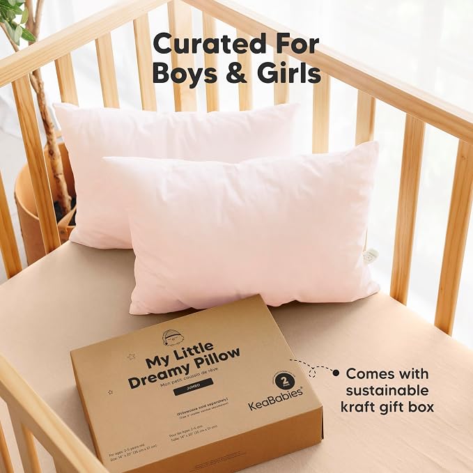 KeaBabies 2-Pack Toddler Pillow 14x20 - Image 9