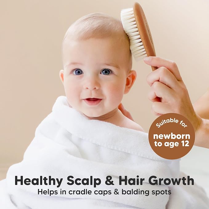 Wooden Baby Hair Brush - Image 3