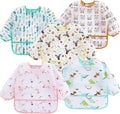 PandaEar 5 Pack Long Sleeve Bibs| Waterproof Full Bib by PandaEar