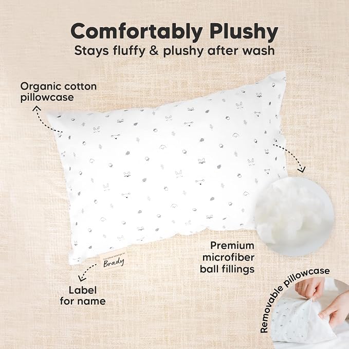 Mini Toddler Pillow with Pillowcase - Image 6