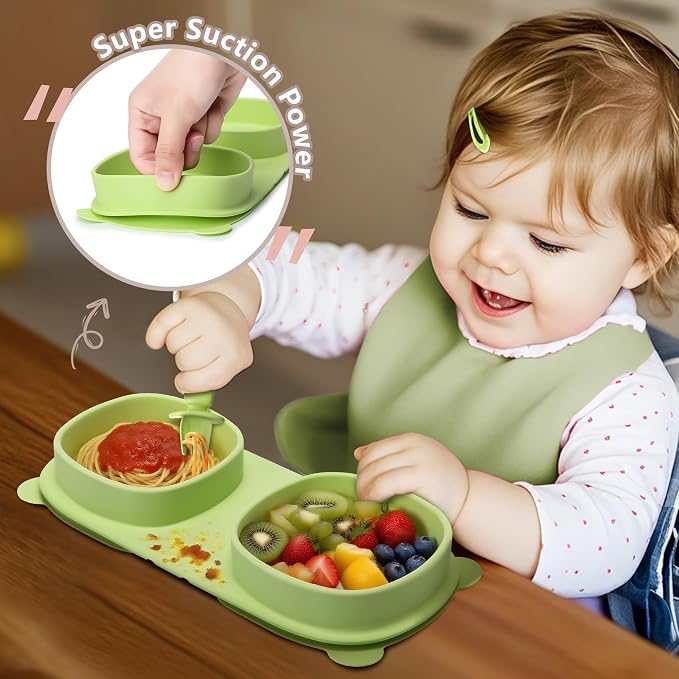 Silicone Foldable Novelty Dinner Plates, Suction Plates - Image 2