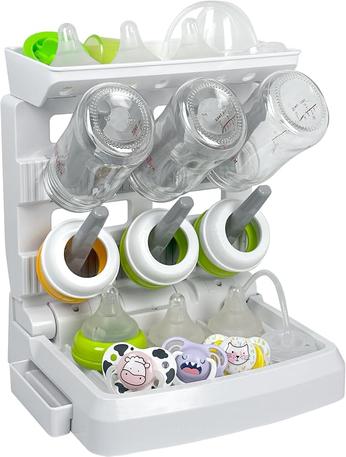 Baby Bottle Drying Rack for 6 Bottles, Vertical Cup Drying Holder, Space Saving - Image 9