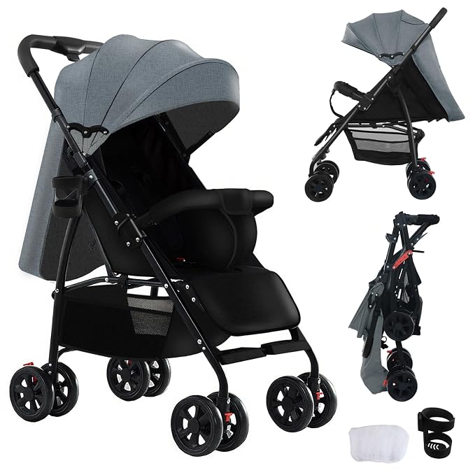 Lightweight Travel Stroller at Only 4.6 kg, Folding Compact Pushchair by Unknown