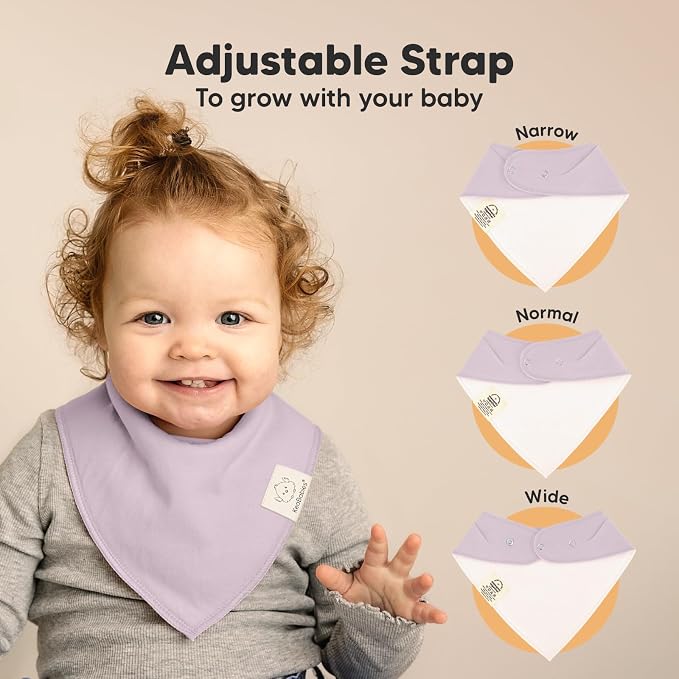 KeaBabies 10-Pack Organic Baby Bandana Bibs - Image 3
