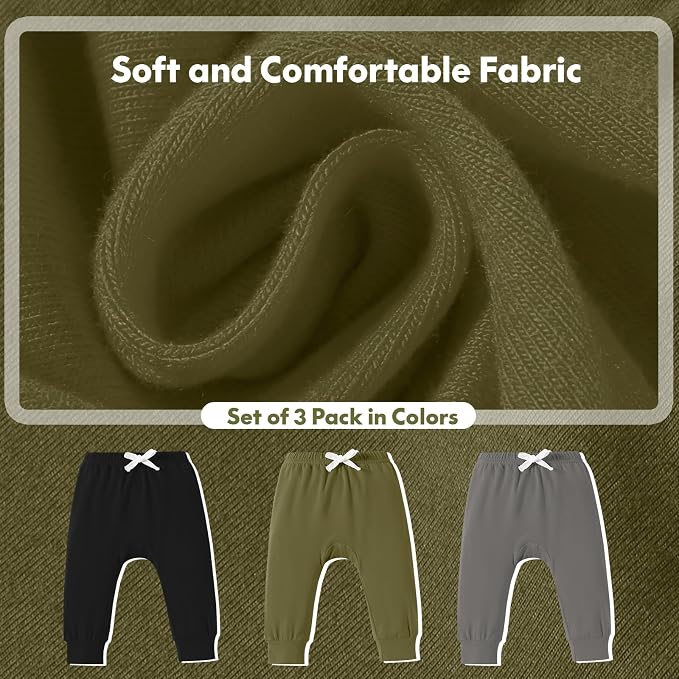 DREAM BUS Pack of 3 Toddler Jogger Pants - Image 5