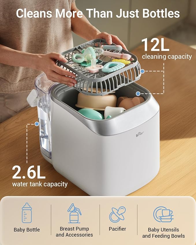 Bear Bottle Washer Pro, Baby Bottle Washer and Sterilizer and Dryer - Image 5