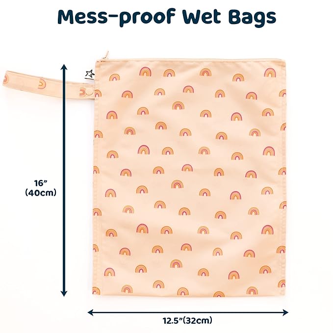 Tiny Twinkle Wet Dry Bag – 2 Pack Reusable Waterproof & Mess Proof Wet Bags - Image 4