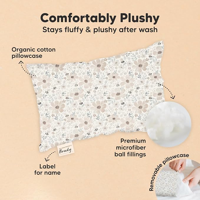 Mini Toddler Pillow with Pillowcase - Image 6