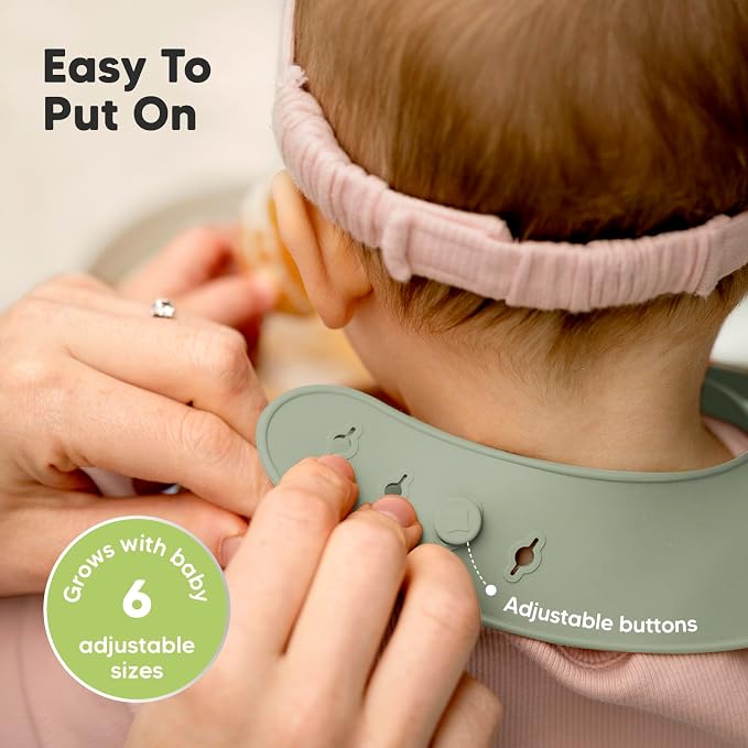 KeaBabies 2-Pack Silicone Baby Bibs - Image 5