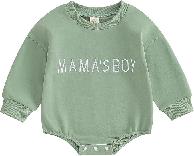 VISGOGO Newborn Infant Baby Boy Girls Oversized Romper Little Dude Sweater by VISGOGO
