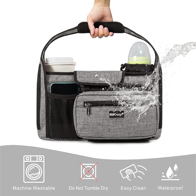 TOPDesign Universal Baby Stroller Organizer, Stroller Caddy - Image 6