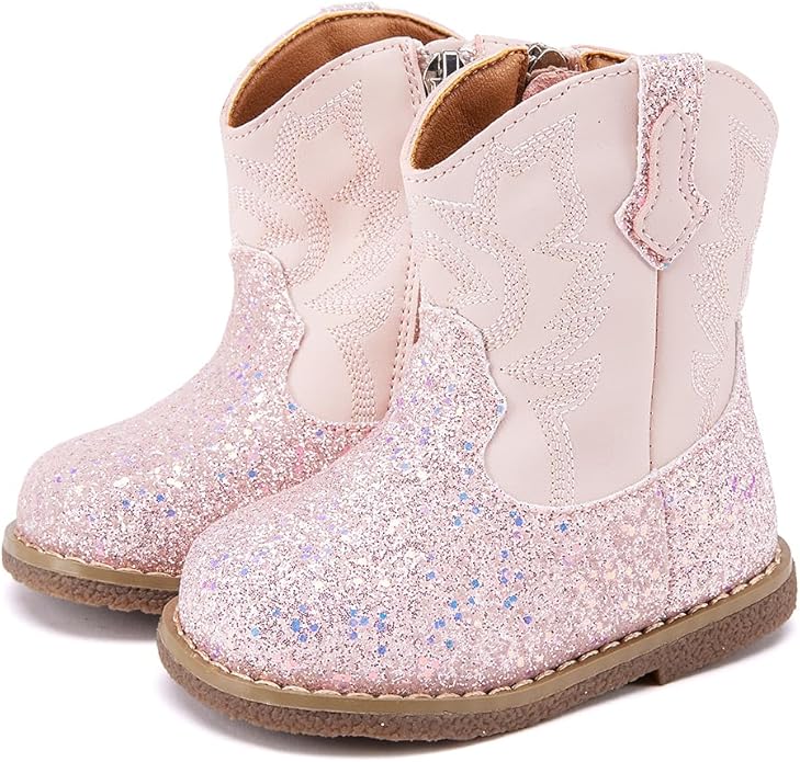 BMCiTYBM Baby Cowboy Cowgirl Boots Infant Western Shoes Boys Girls Round Toe by BMCiTYBM