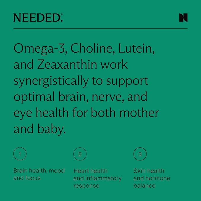 Needed. Vanilla Prenatal Multivitamin Powder & Vegan Omega-3 DHA+EPA Bundle | - Image 7