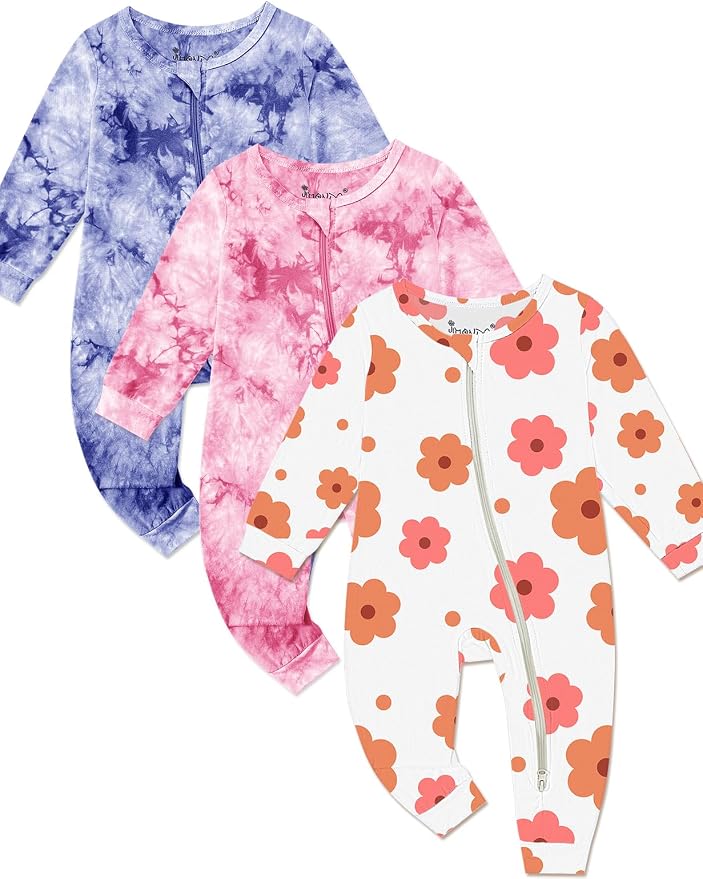 Jimonda Baby Girls Boys Footless Pajamas, Rayon From Bamboo Pjs 2 Way Zipper by JimondaBaby