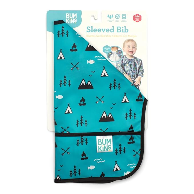 Bumkins Sleeved Bib for Girl or Boy, Baby and Toddler for 6-24 Mos, Essential - Image 6