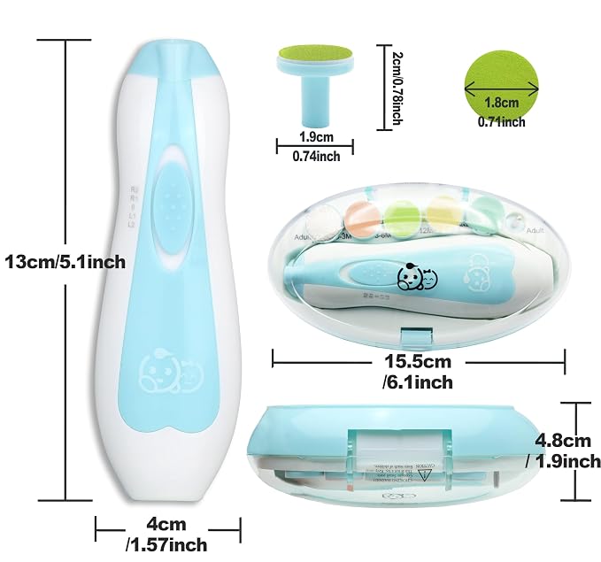 Baby Nail Trimmer 21 in 1, Usage Labeled Case & 13 Extra Replacement Tools - Image 7