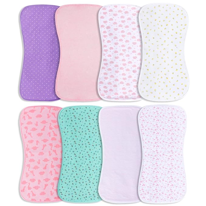 Hakochia Burp Cloths for Baby Girls Organic Cotton Large Burp Clothes Extra by Hakochia