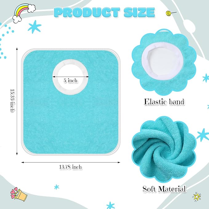 Bonuci 12 Pack Toddler Baby Bibs 15x13 Inch Pullover Full Coverage Bibs - Image 2