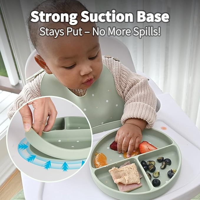 Little Rawr Baby Led Weaning Bundle, 100% Silicone Baby Feeding Set Includes - Image 4