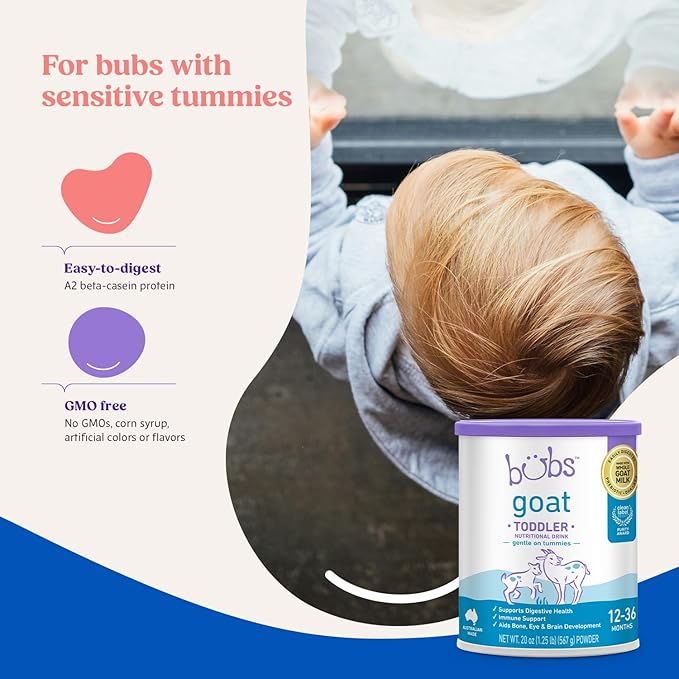 Bubs Goat Toddler Nutritional Drink, Non-GMO Whole Goat Milk-Based Gentle - Image 3