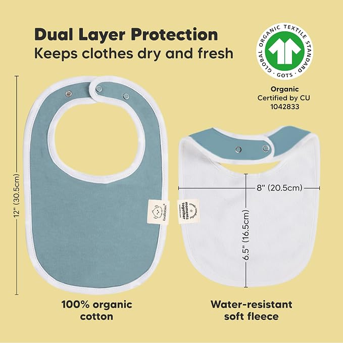 8-Pack Organic Baby Bibs for Boys, Girls - Image 3