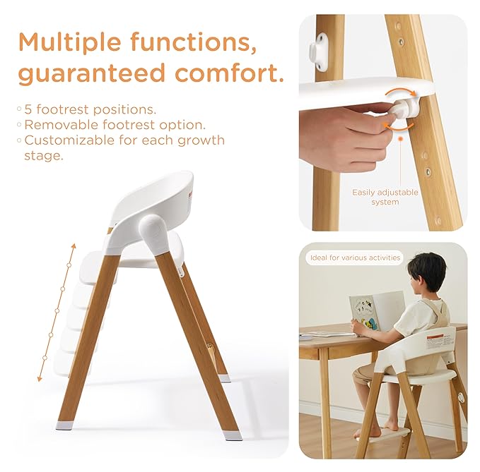 KUB High Chair for Babies and Toddlers Adjustable Foldable Convertible 5 Point - Image 5