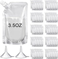 Meanplan 100 Pcs Plastic Pouches Bulk Reusable Squeeze Pouches Clear Plastic by Meanplan