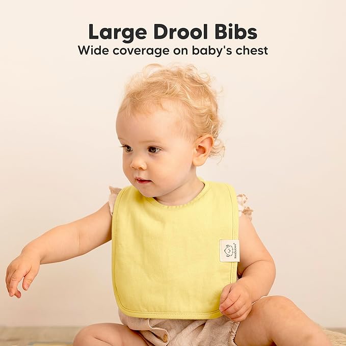 KeaBabies 8-Pack Organic Baby Bibs - Image 3