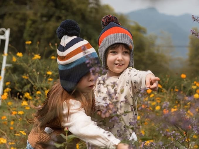 LMLALML Boys Winter Hat Earflap Knitted Beanie - Image 2