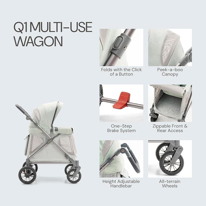Familidoo Q1 Multi-Use Kids Wagon Stroller – Foldable, Lightweight & All-Terrain - Image 6