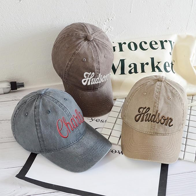 Custom Name Toddler Baseball Cap, Personalized Boys Girls Cotton Embroidered Hat - Image 2